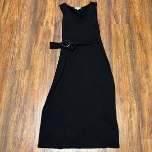 BB Dakota Black Midi Dress with Belt